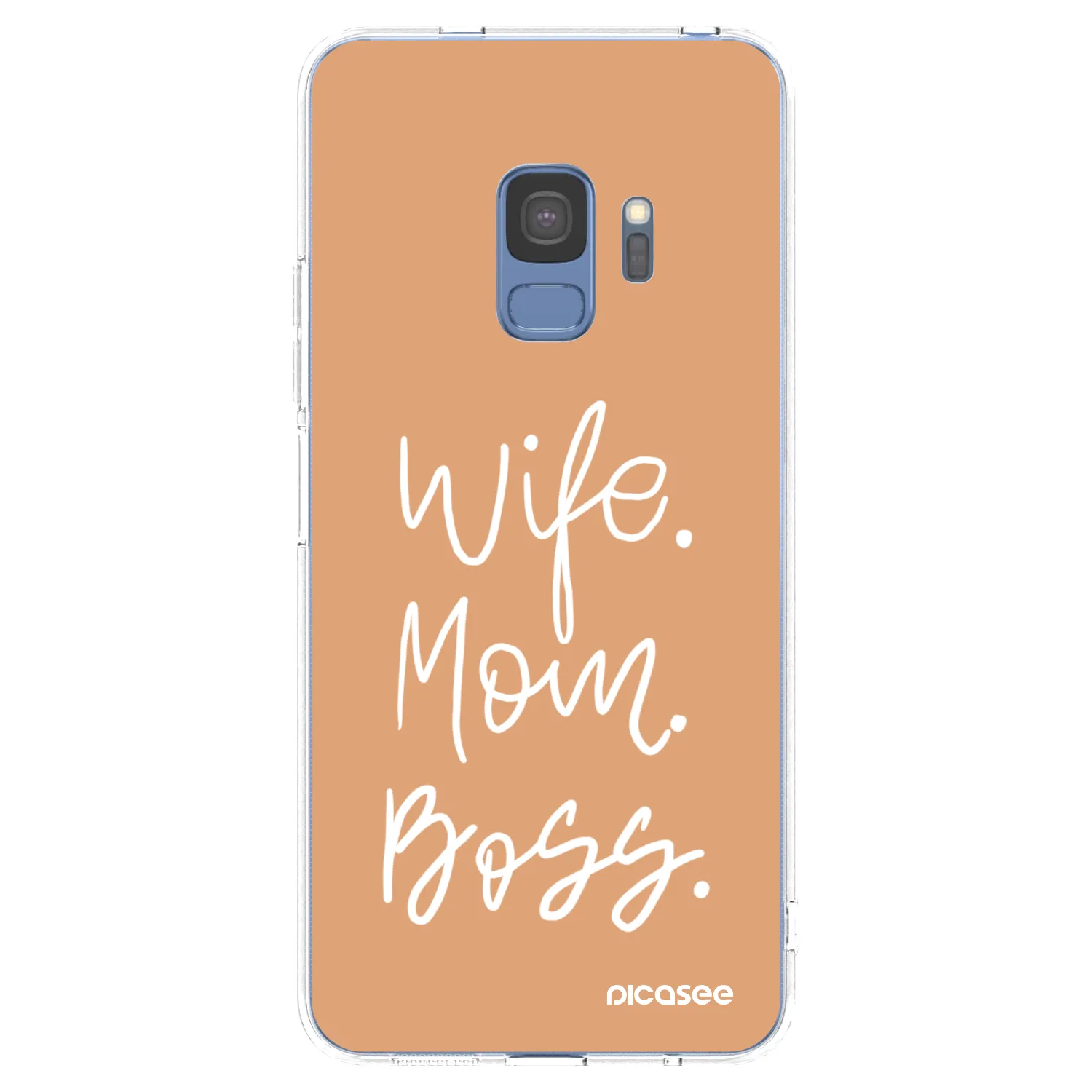 Picasee silikonový průhledný obal pro Samsung Galaxy S9 G960F - Boss Mama