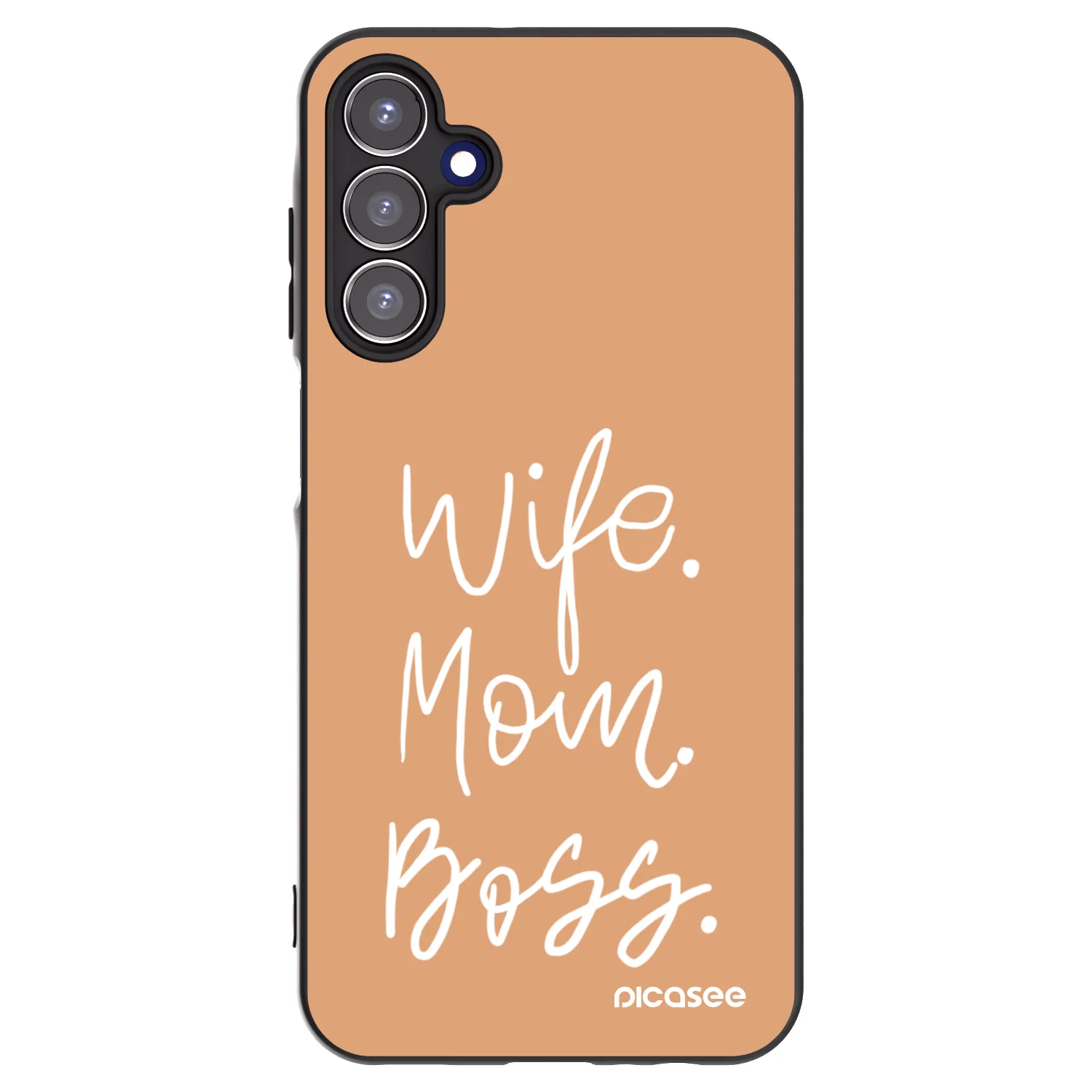 Picasee silikonový černý obal pro Samsung Galaxy A15 A155F 4G - Boss Mama