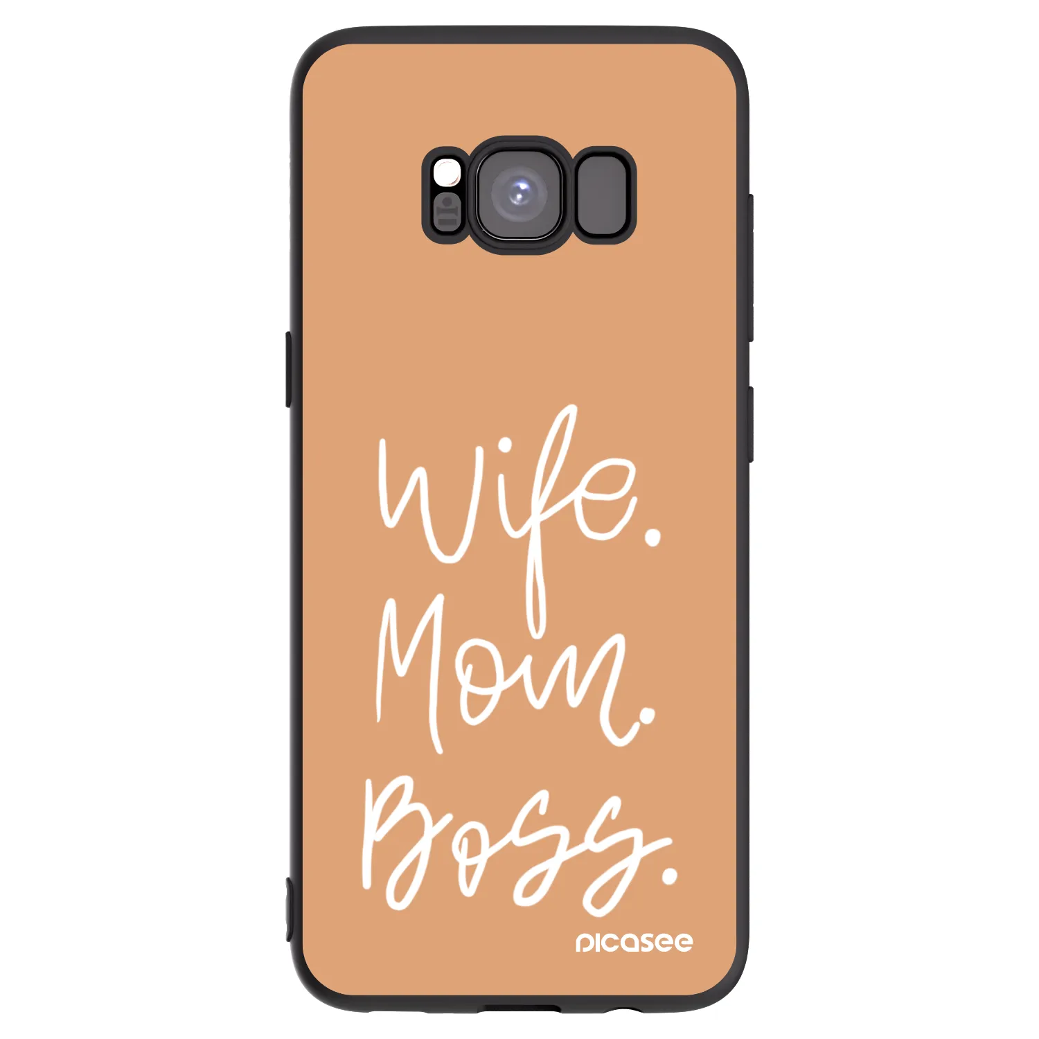 Picasee silikonový černý obal pro Samsung Galaxy S8 G950F - Boss Mama
