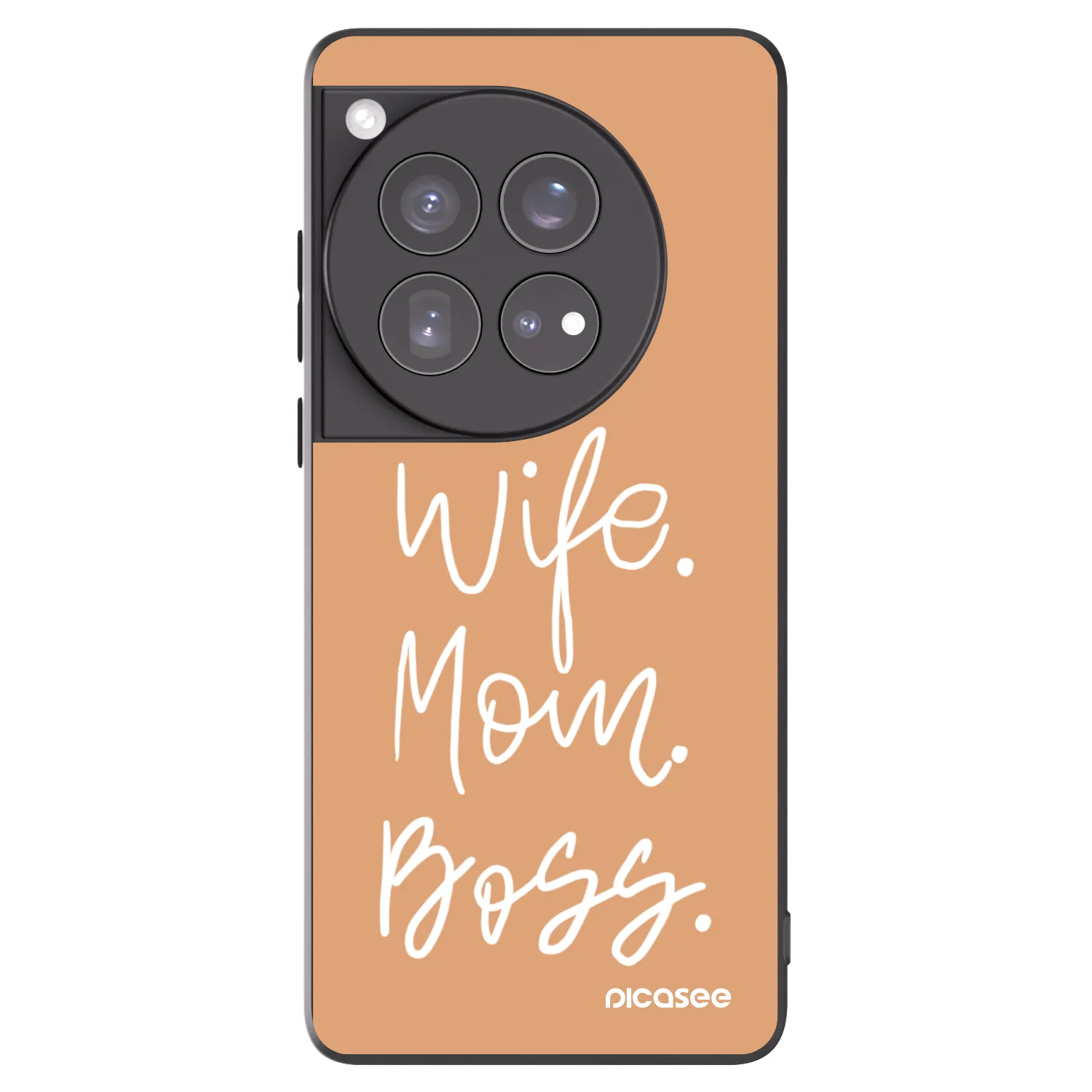 Picasee silikonový černý obal pro OnePlus 12 5G - Boss Mama