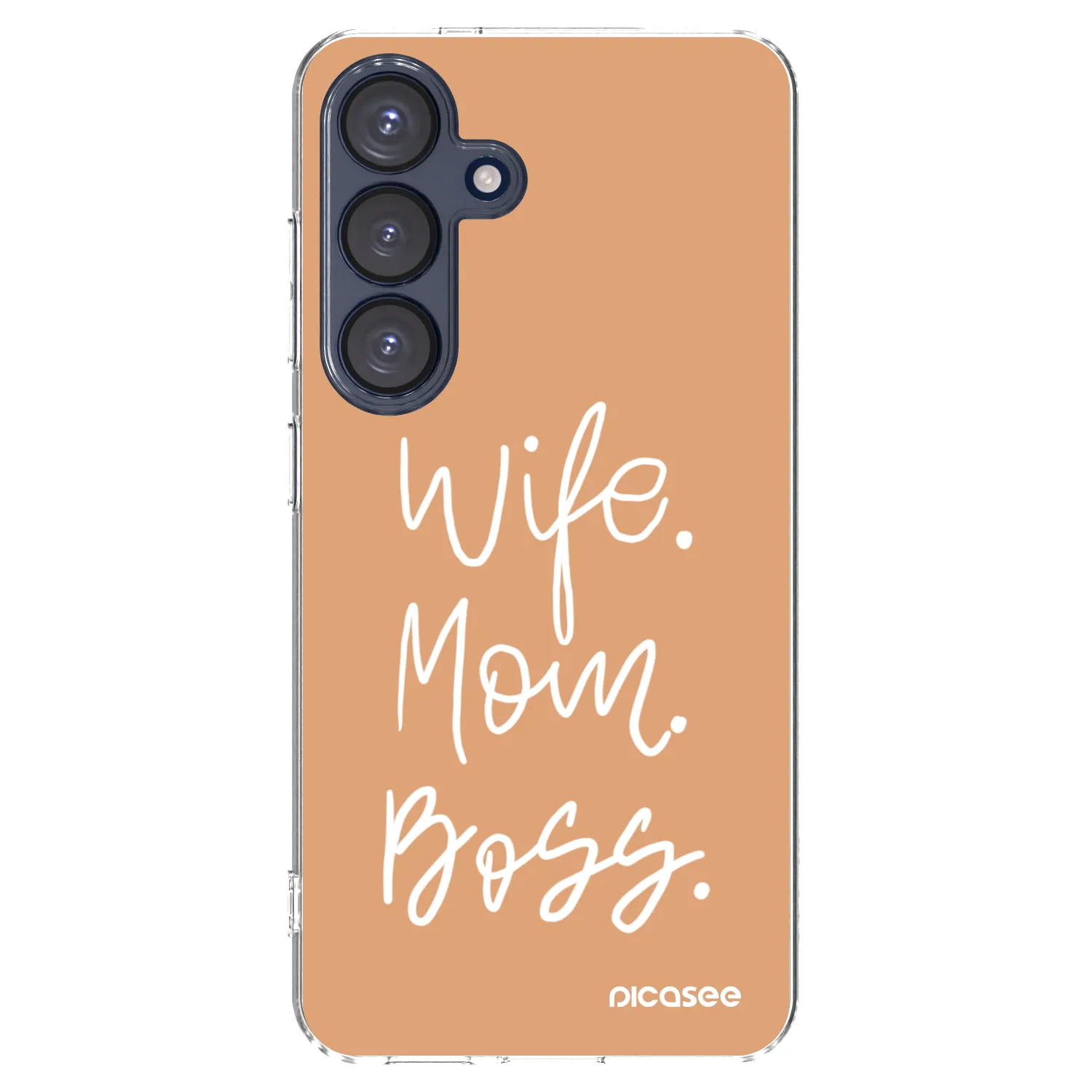 Picasee silikonový průhledný obal pro Samsung Galaxy S25 5G - Boss Mama