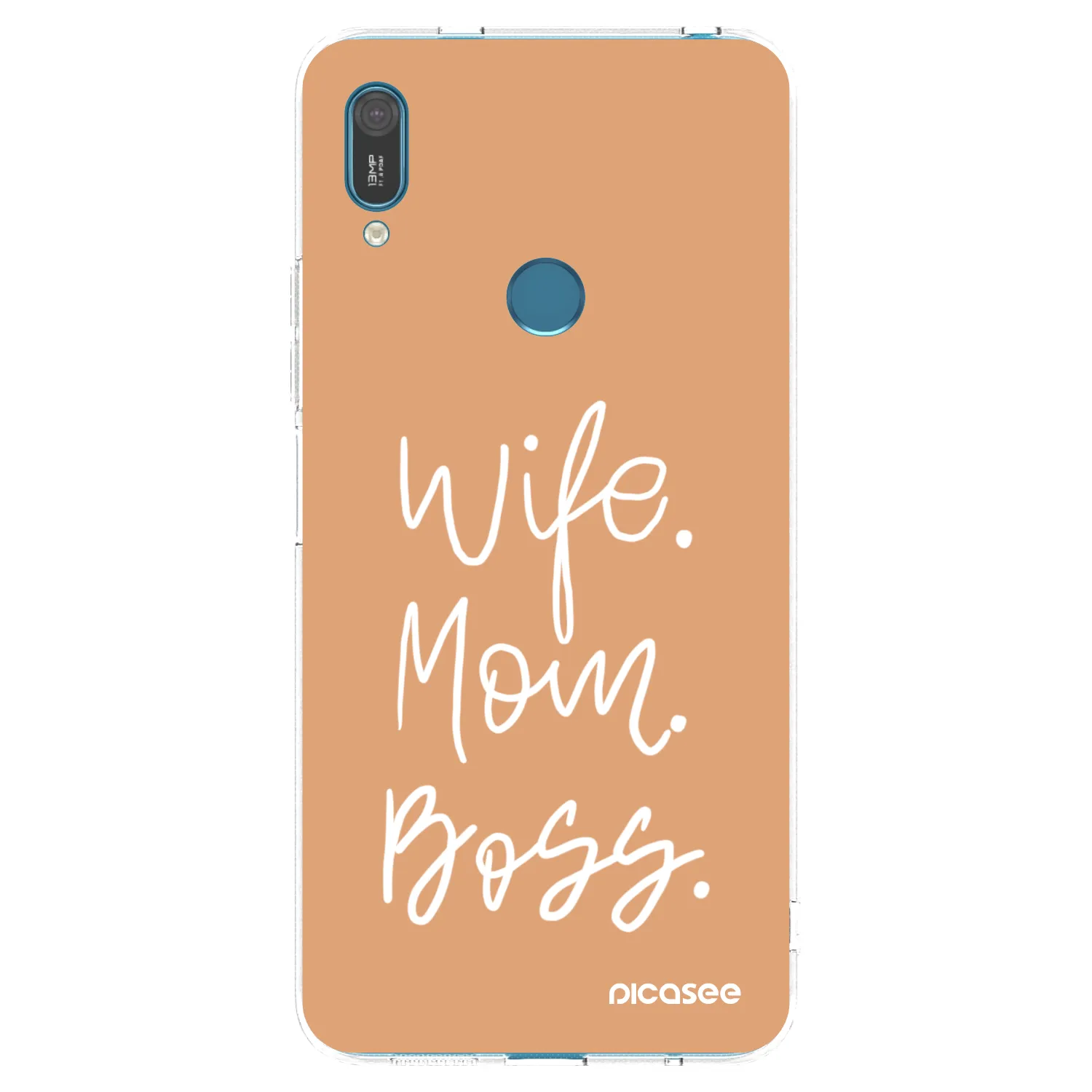 Picasee silikonový průhledný obal pro Huawei Y7 2019 - Boss Mama