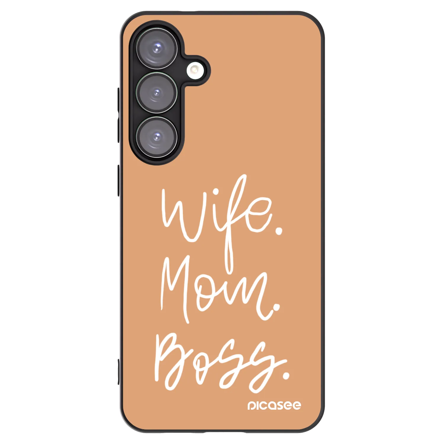 Picasee silikonový černý obal pro Samsung Galaxy S25+ 5G - Boss Mama