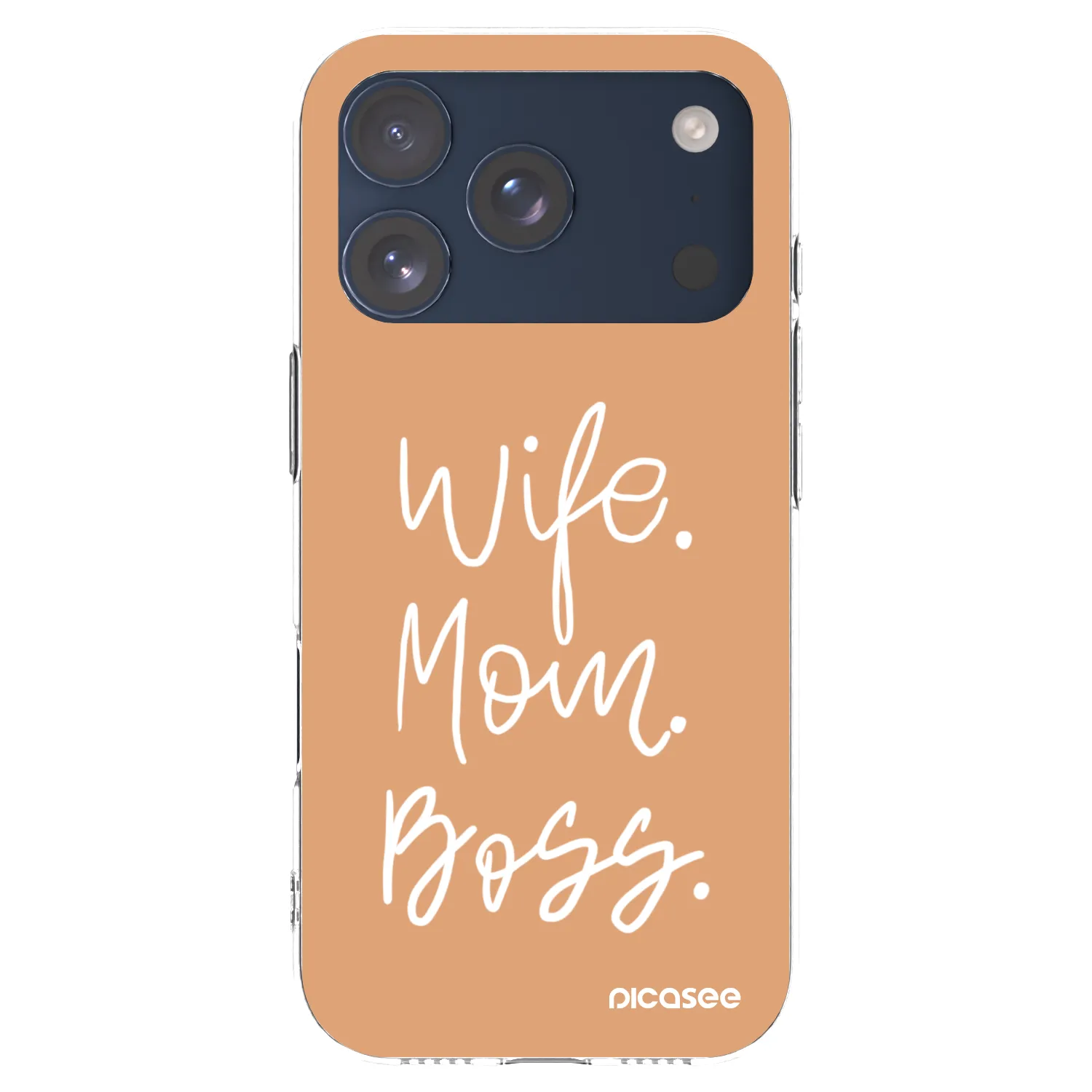 Picasee silikonový průhledný obal pro Apple iPhone 17 Pro - Boss Mama