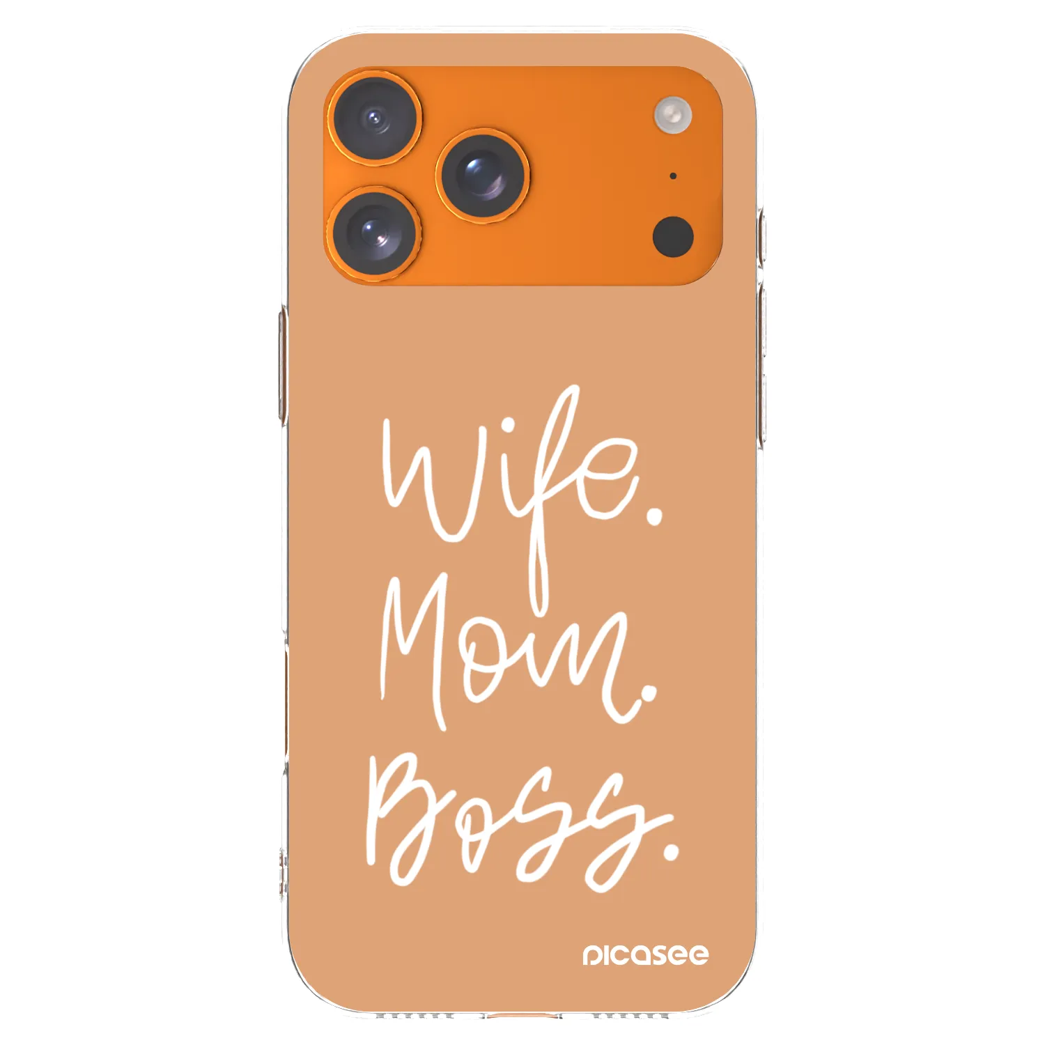 Picasee silikonový průhledný obal pro Apple iPhone 17 Pro Max - Boss Mama