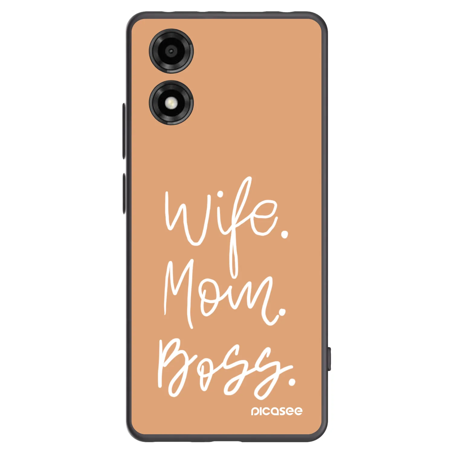 Picasee silikonový černý obal pro Motorola Moto E14 - Boss Mama
