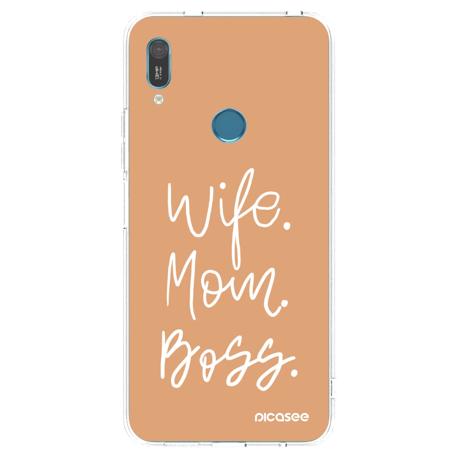 Picasee silikonový průhledný obal pro Huawei Y6 2019 - Boss Mama