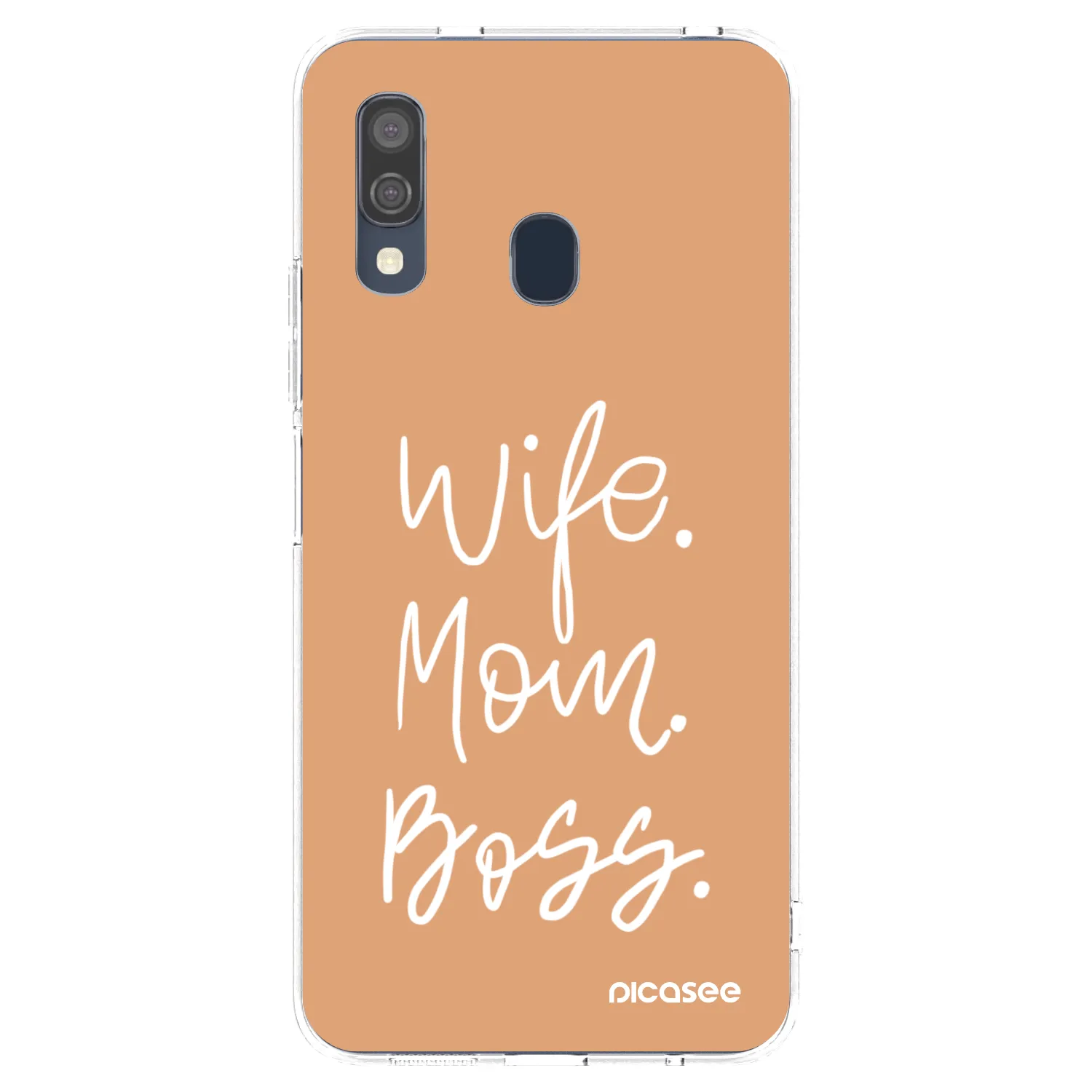 Picasee silikonový průhledný obal pro Samsung Galaxy A40 A405F - Boss Mama