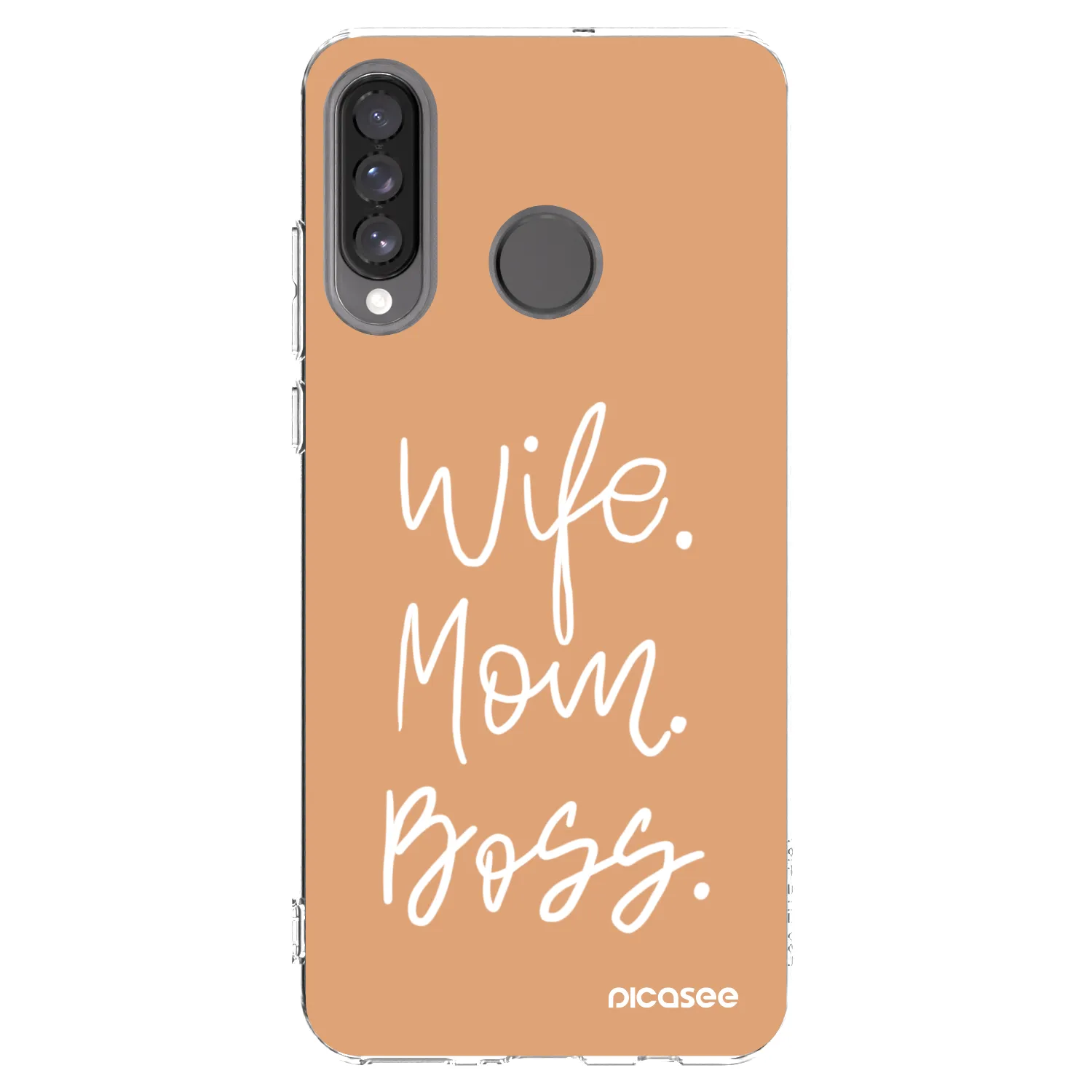 Picasee silikonový průhledný obal pro Huawei P30 Lite - Boss Mama