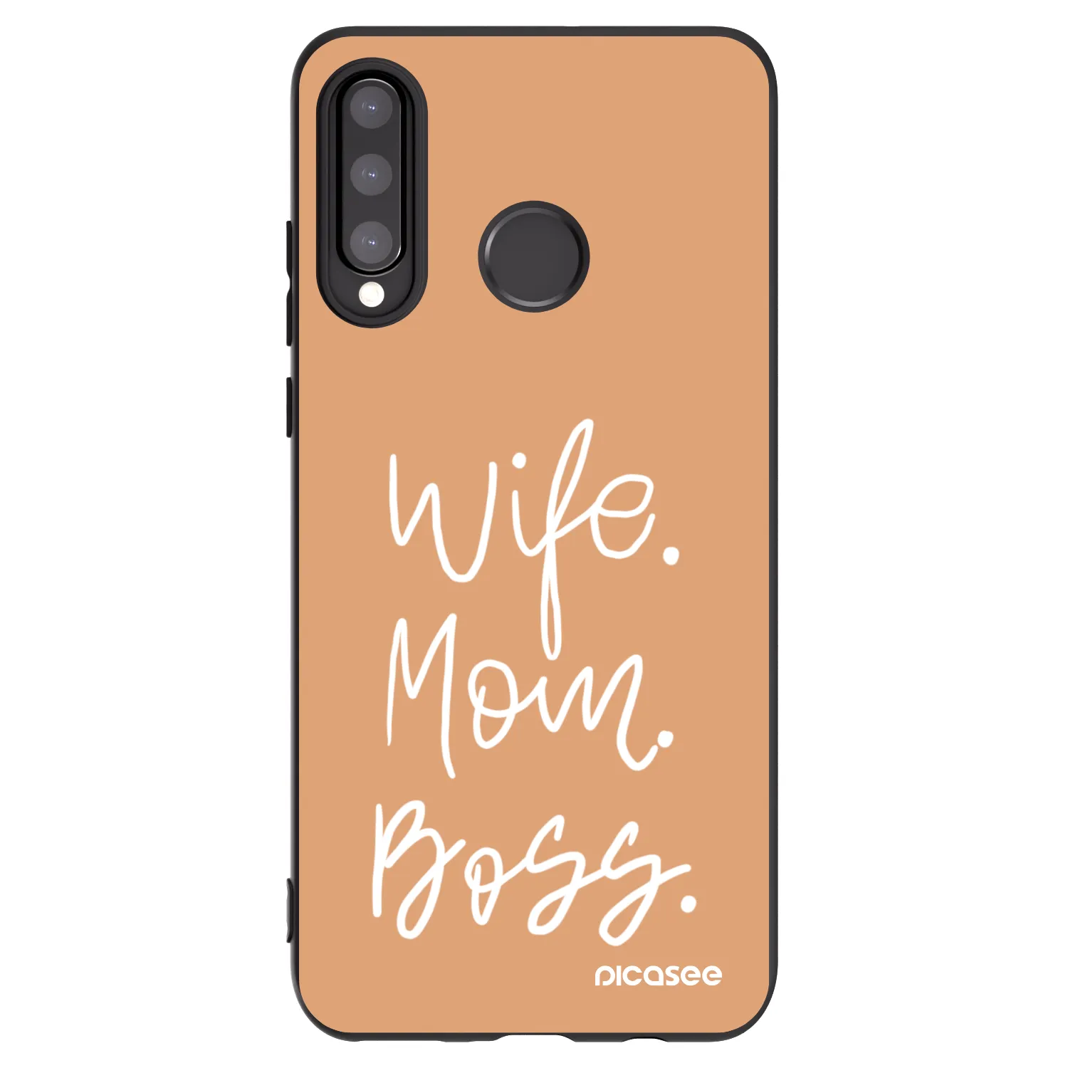 Picasee silikonový černý obal pro Huawei P30 Lite - Boss Mama