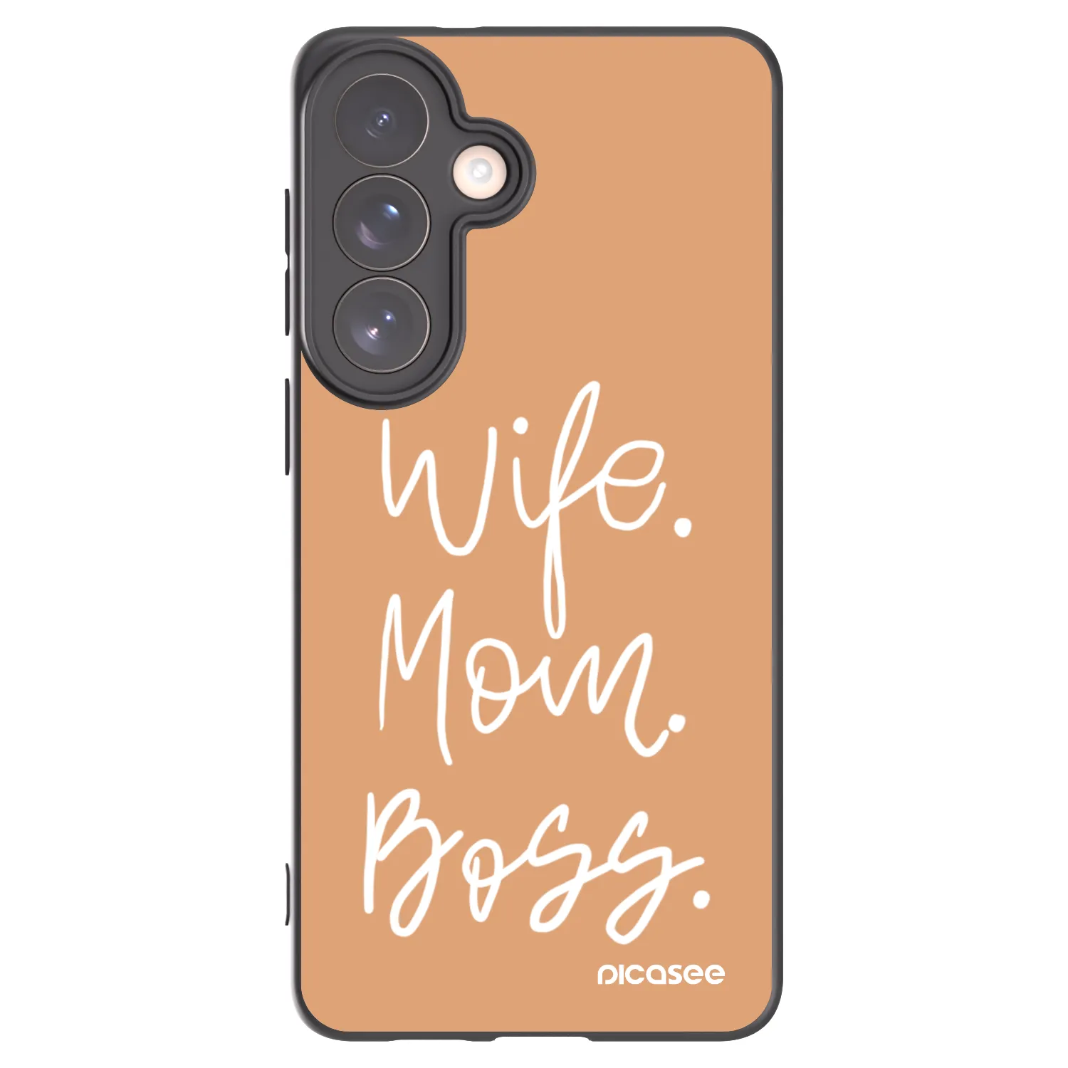 Picasee silikonový černý obal pro Samsung Galaxy S26+ - Boss Mama