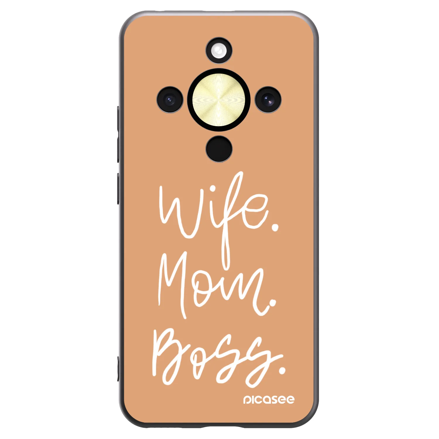 Picasee silikonový černý obal pro Honor Magic8 Lite 5G - Boss Mama