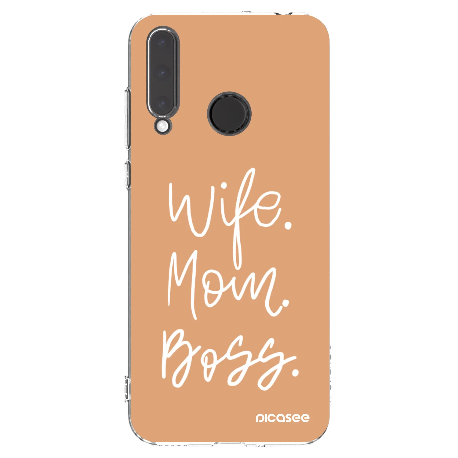 Picasee silikonový průhledný obal pro Honor 20 Lite - Boss Mama