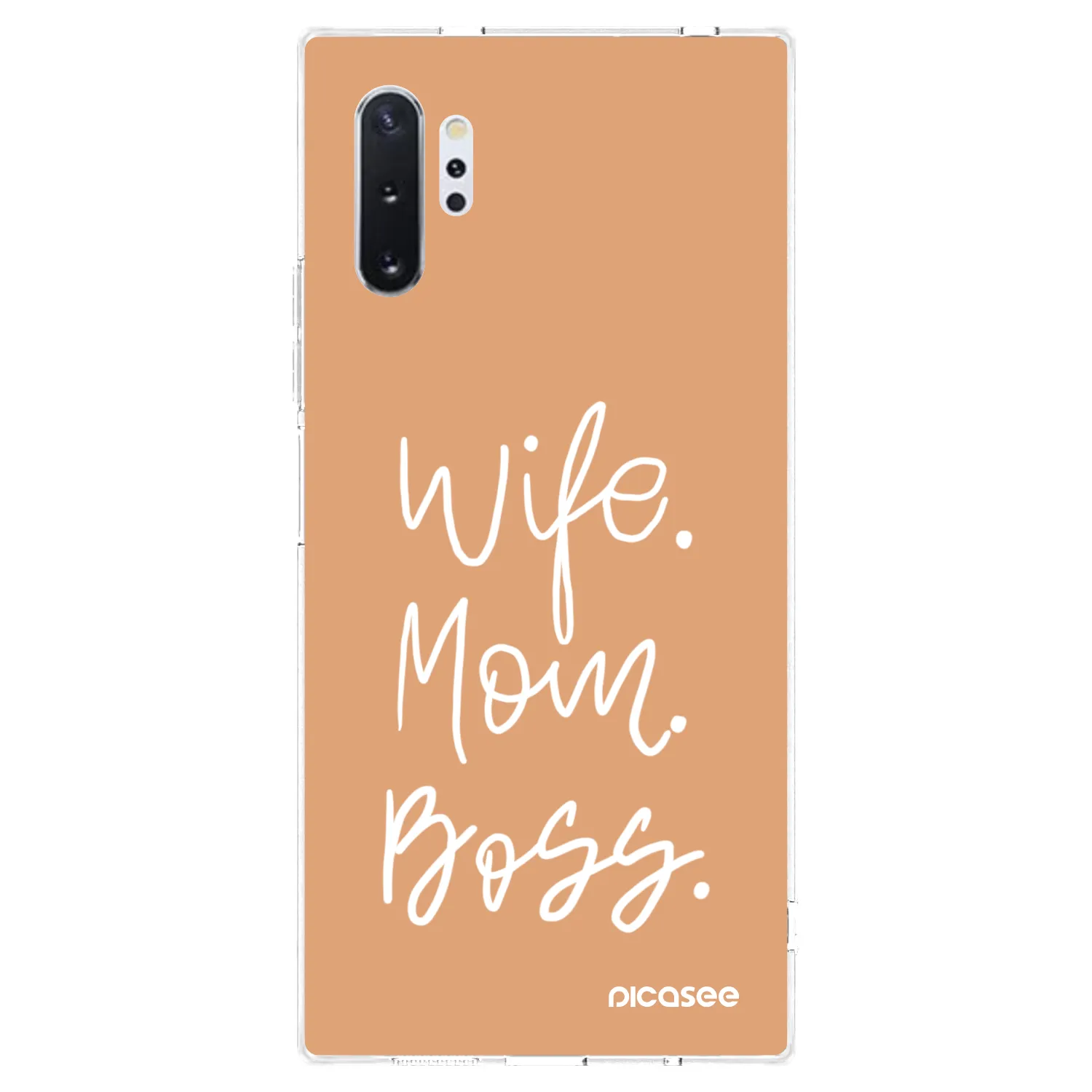 Picasee silikonový průhledný obal pro Samsung Galaxy Note 10+ N975F - Boss Mama