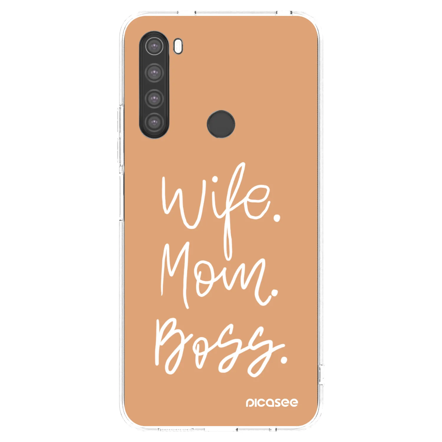 Picasee silikonový průhledný obal pro Xiaomi Redmi Note 8 - Boss Mama