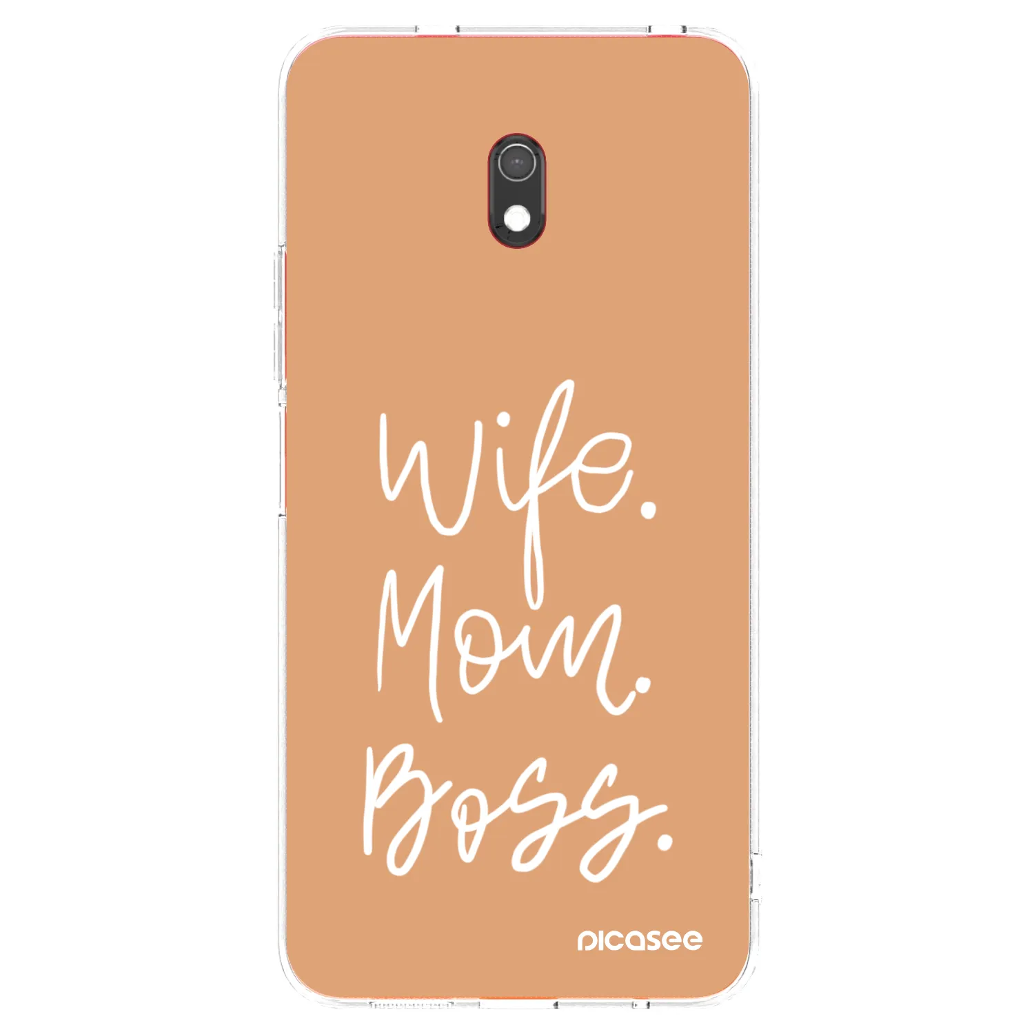 Picasee silikonový průhledný obal pro Xiaomi Redmi 8A - Boss Mama