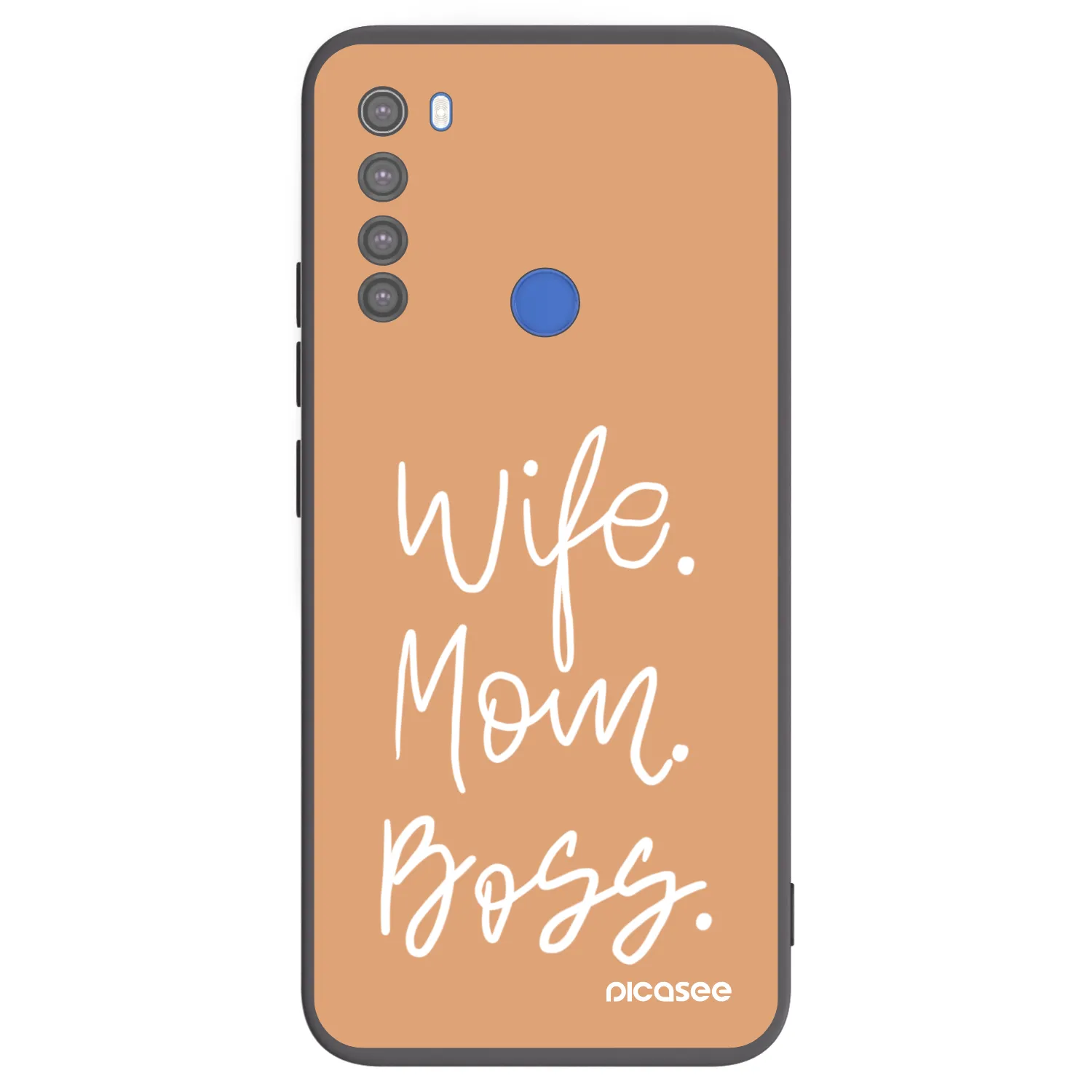 Picasee silikonový černý obal pro Xiaomi Redmi Note 8T - Boss Mama