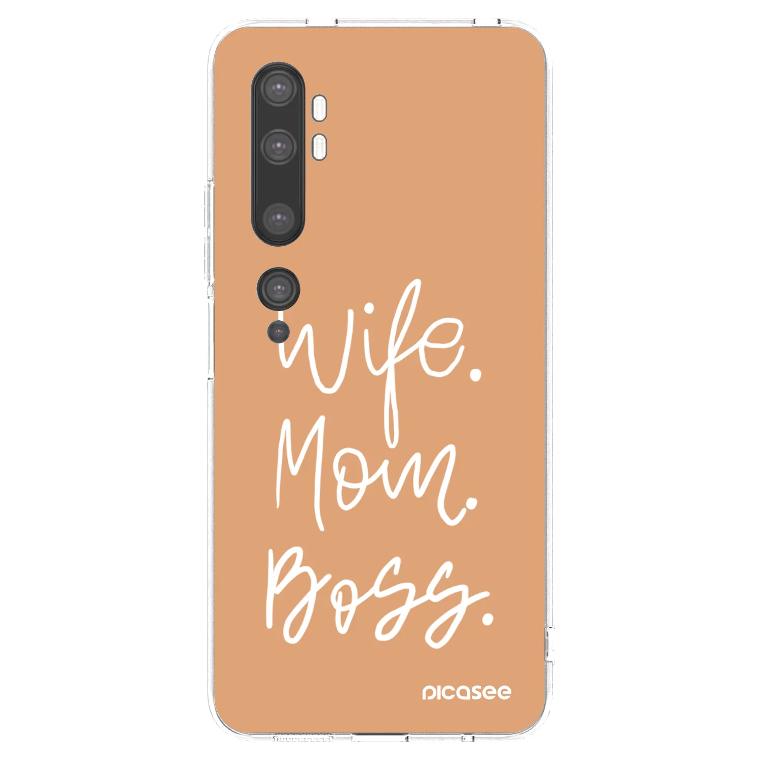 Picasee silikonový průhledný obal pro Xiaomi Mi Note 10 (Pro) - Boss Mama