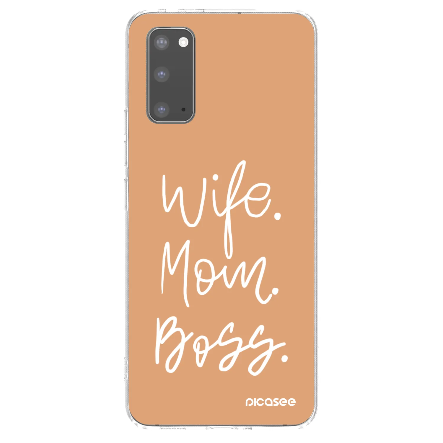 Picasee silikonový průhledný obal pro Samsung Galaxy S20 G980F - Boss Mama