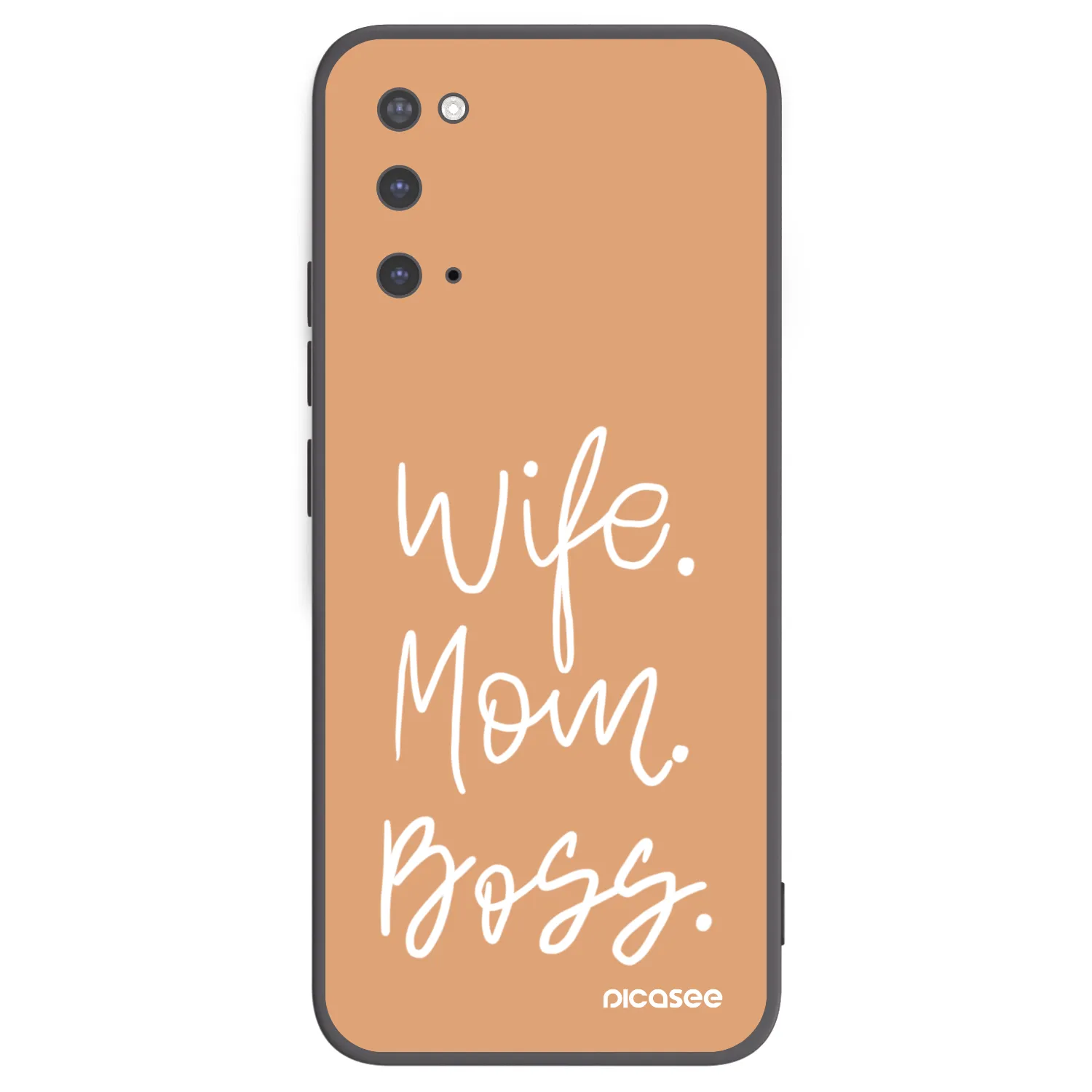 Picasee silikonový černý obal pro Samsung Galaxy S20 G980F - Boss Mama