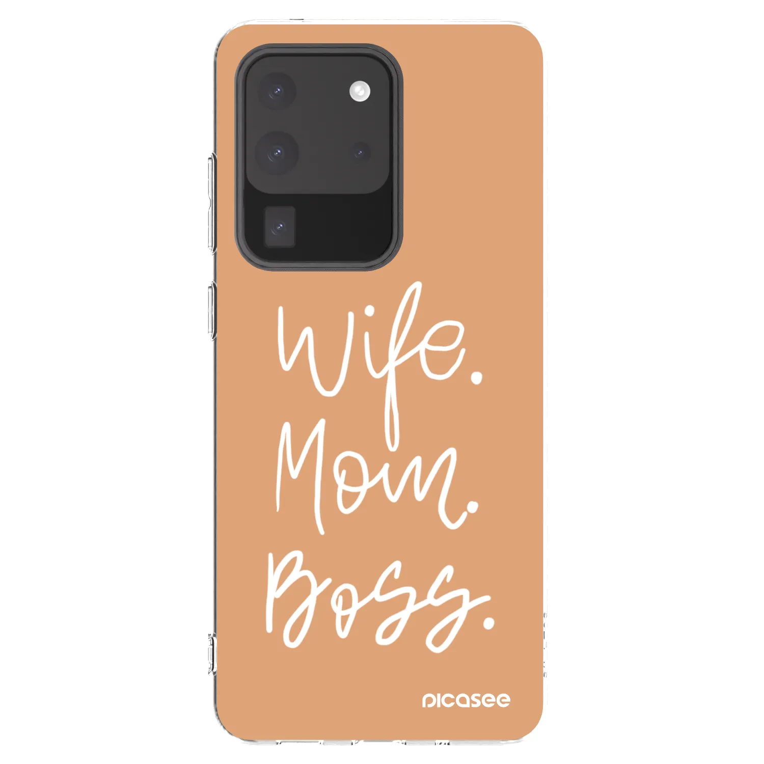 Picasee silikonový průhledný obal pro Samsung Galaxy S20 Ultra 5G G988F - Boss Mama