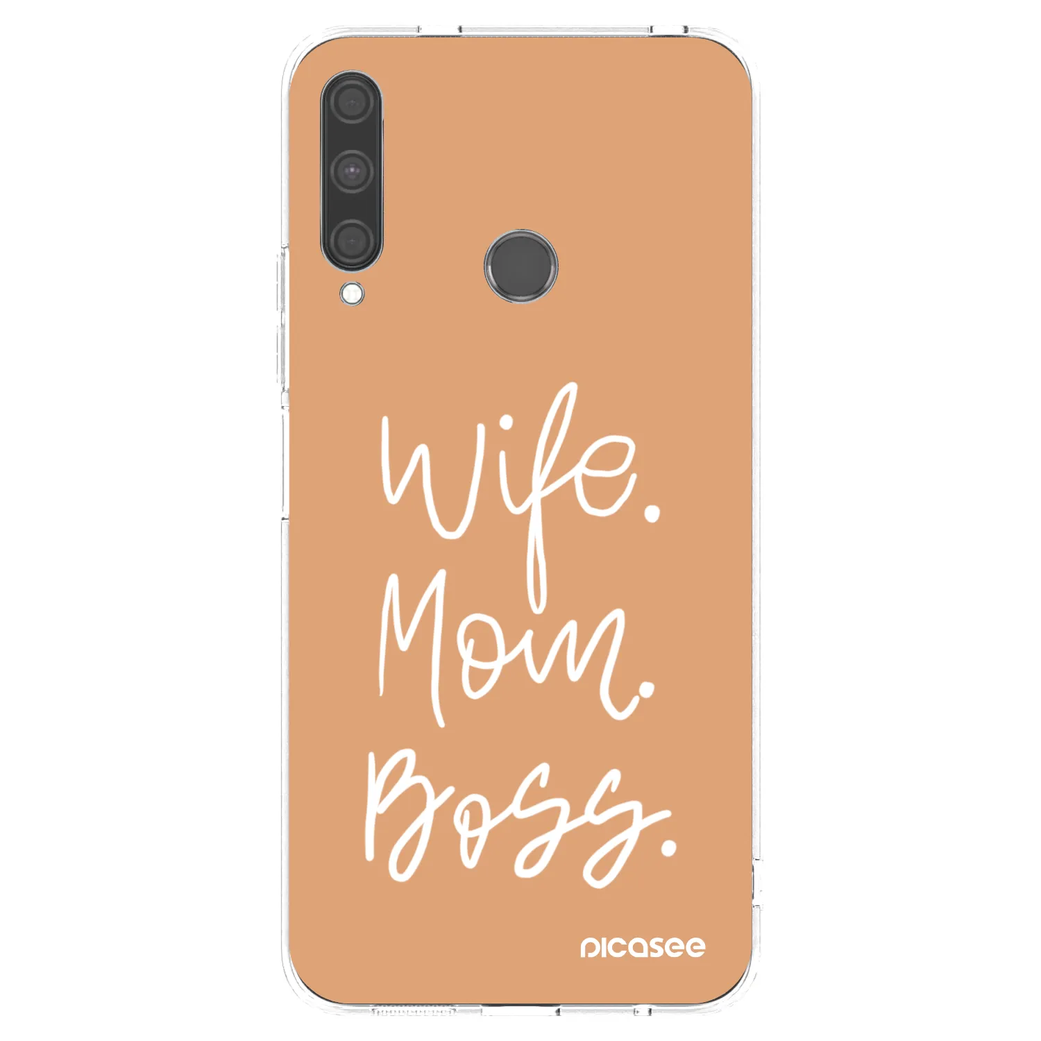 Picasee silikonový průhledný obal pro Huawei P40 Lite E - Boss Mama
