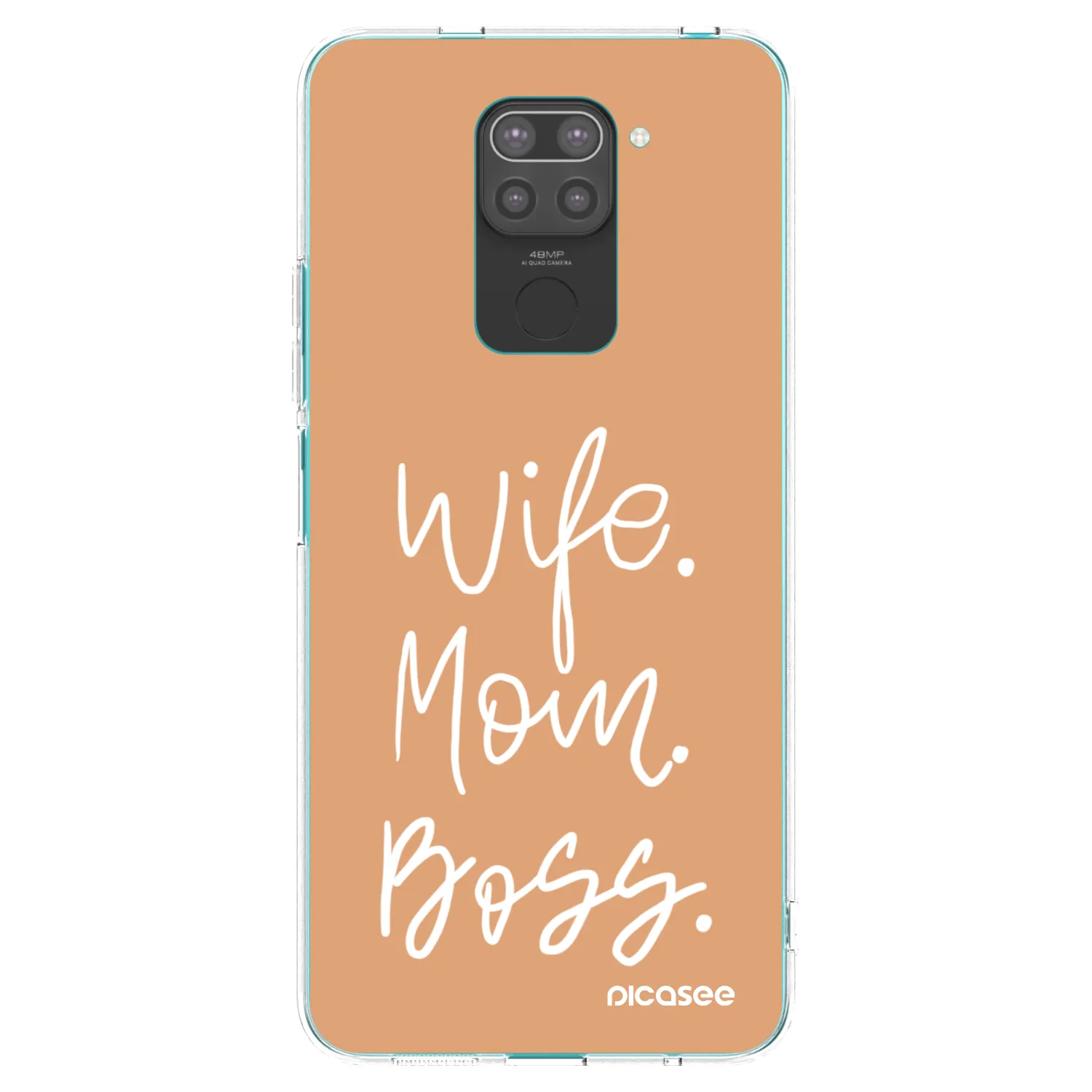 Picasee silikonový černý obal pro Xiaomi Redmi Note 9 - Boss Mama