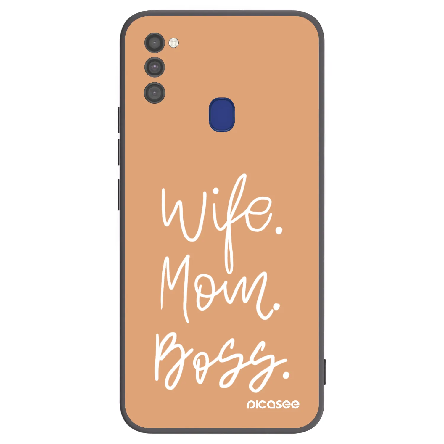 Picasee silikonový černý obal pro Samsung Galaxy M21 M215F - Boss Mama