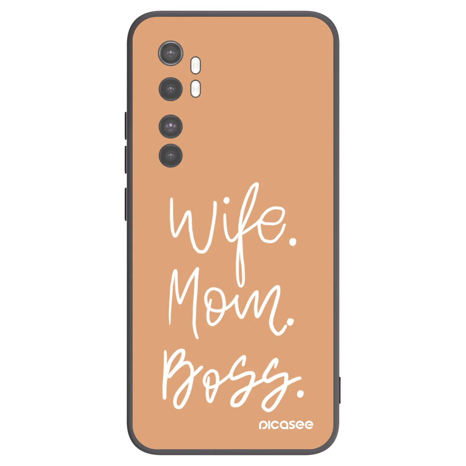 Picasee silikonový černý obal pro Xiaomi Mi Note 10 Lite - Boss Mama
