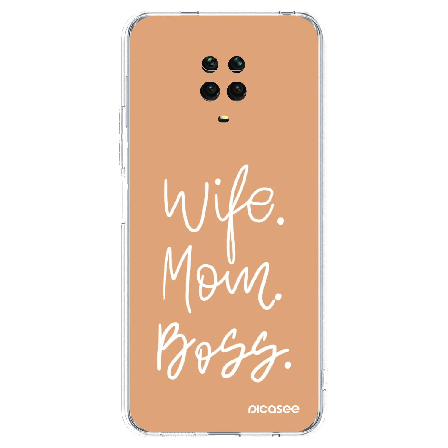 Picasee silikonový průhledný obal pro Xiaomi Redmi Note 9S - Boss Mama