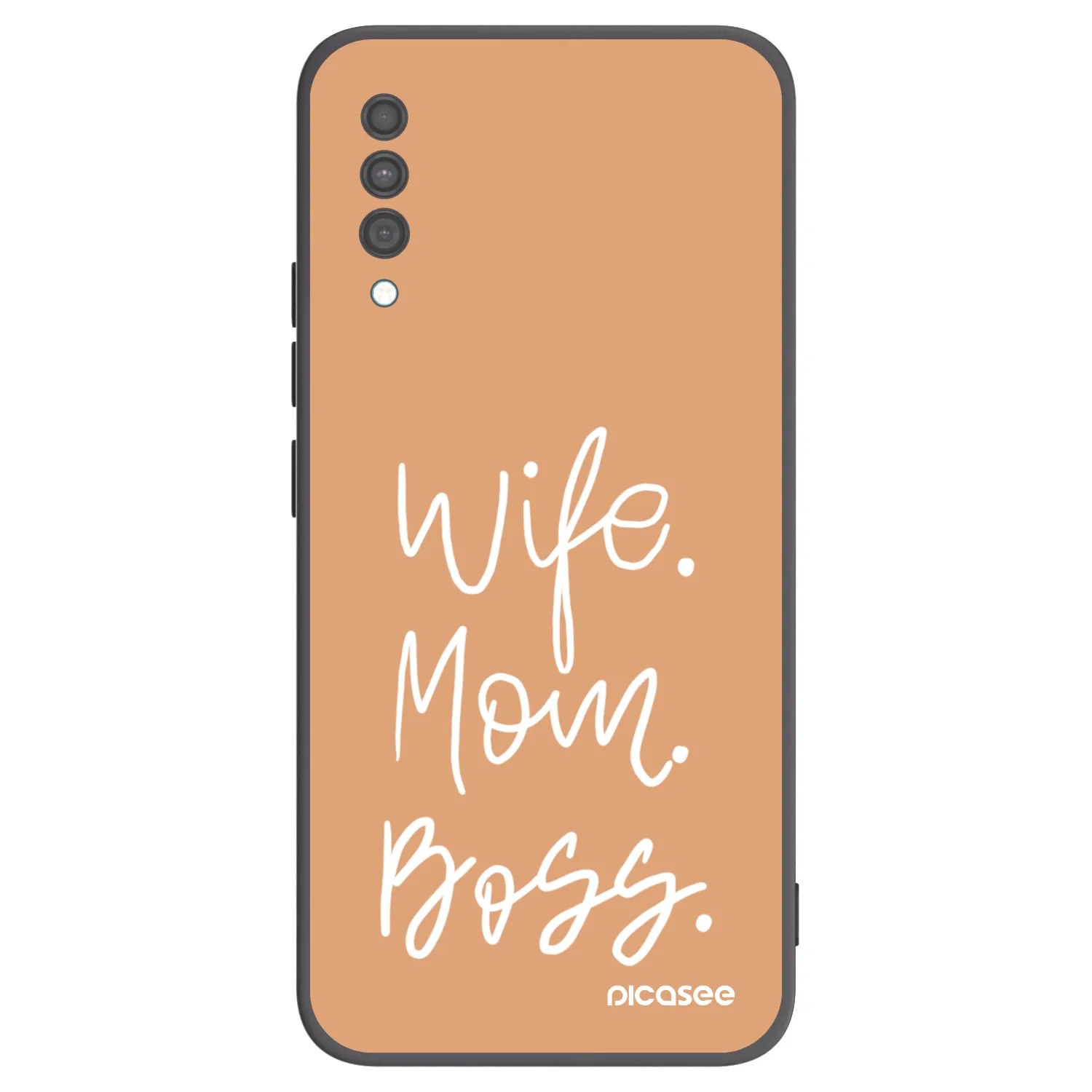 Picasee silikonový černý obal pro Samsung Galaxy A30s A307F - Boss Mama