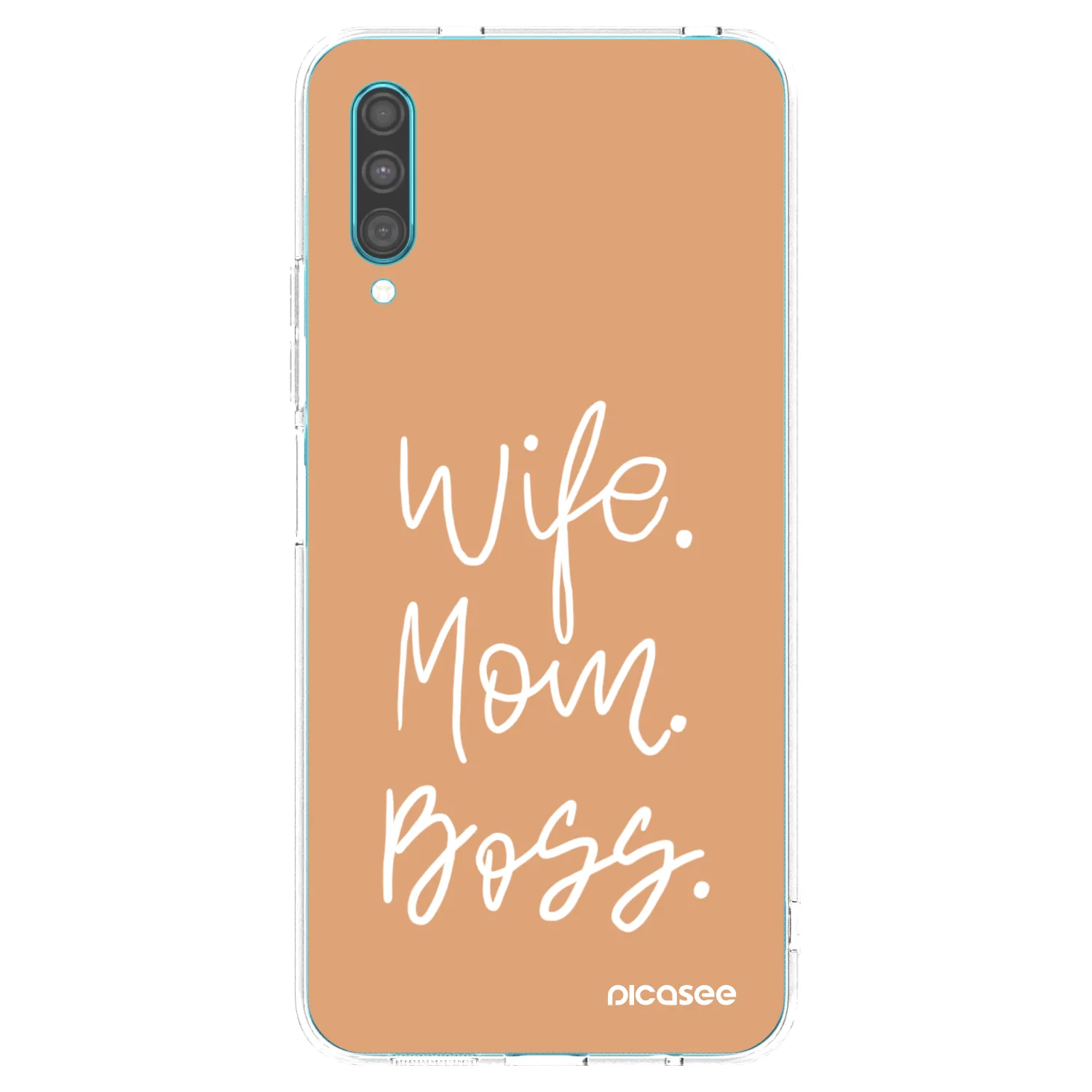 Picasee silikonový průhledný obal pro Samsung Galaxy A30s A307F - Boss Mama