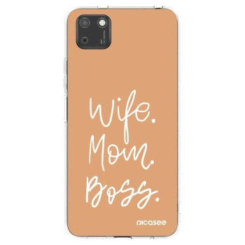 Picasee silikonový průhledný obal pro Huawei Y5P - Boss Mama