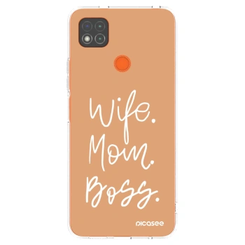 Picasee silikonový průhledný obal pro Xiaomi Redmi 9C - Boss Mama