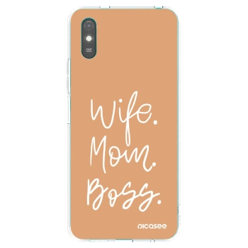 Picasee silikonový průhledný obal pro Xiaomi Redmi 9A - Boss Mama