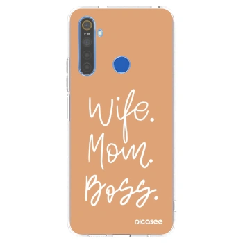 Picasee silikonový průhledný obal pro Realme 5 - Boss Mama