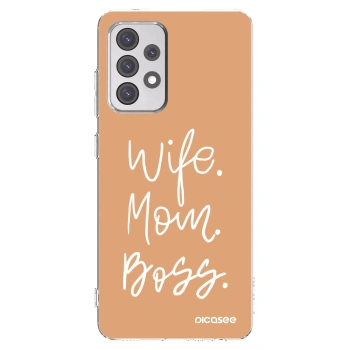 Picasee silikonový průhledný obal pro Samsung Galaxy A52 5G A525F - Boss Mama