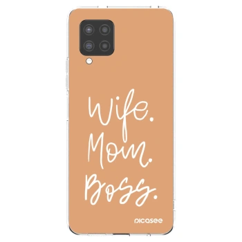 Picasee silikonový průhledný obal pro Samsung Galaxy A42 A426B - Boss Mama
