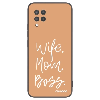 Picasee silikonový černý obal pro Samsung Galaxy A42 A426B - Boss Mama