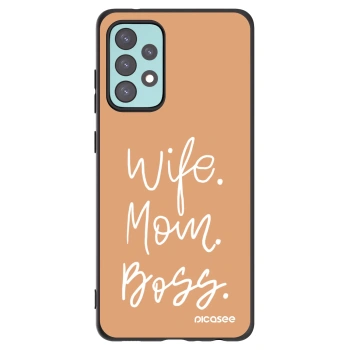 Picasee silikonový černý obal pro Samsung Galaxy A72 A725F - Boss Mama