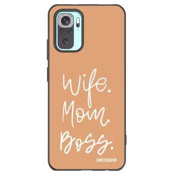 Picasee silikonový černý obal pro Xiaomi Redmi Note 10 Pro - Boss Mama