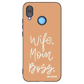 Picasee silikonový černý obal pro Huawei P20 Lite - Boss Mama