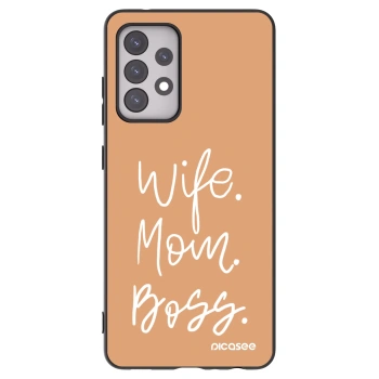 Picasee silikonový černý obal pro Samsung Galaxy A52s 5G A528B - Boss Mama