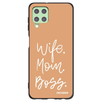 Picasee silikonový černý obal pro Samsung Galaxy A22 A225F 4G - Boss Mama