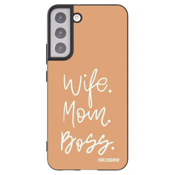 Picasee silikonový černý obal pro Samsung Galaxy S22+ 5G - Boss Mama