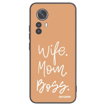 Picasee silikonový černý obal pro Xiaomi 12 Pro - Boss Mama