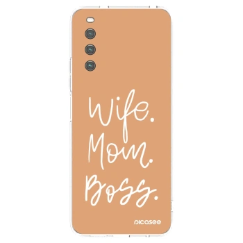 Picasee silikonový průhledný obal pro Sony Xperia 10 IV 5G - Boss Mama