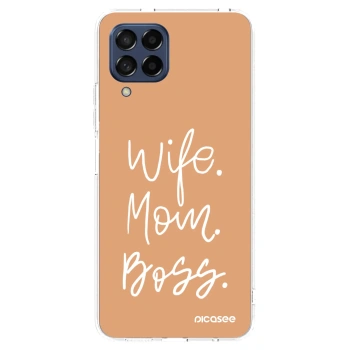 Picasee silikonový průhledný obal pro Samsung Galaxy M53 5G - Boss Mama