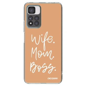 Picasee silikonový průhledný obal pro Xiaomi Redmi Note 11 Pro+ 5G - Boss Mama