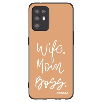 Picasee silikonový černý obal pro OPPO A94 5G - Boss Mama